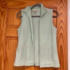 LL Bean Mint Fleece Vest